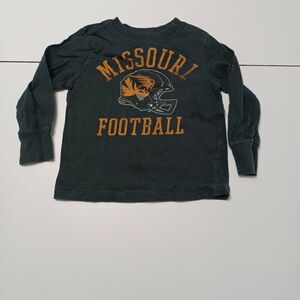 Missouri Football T University Unisex Toddler 2T Charcoal Grey T-Shirt Crew Top